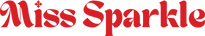 Miss Sparkle red wordmark